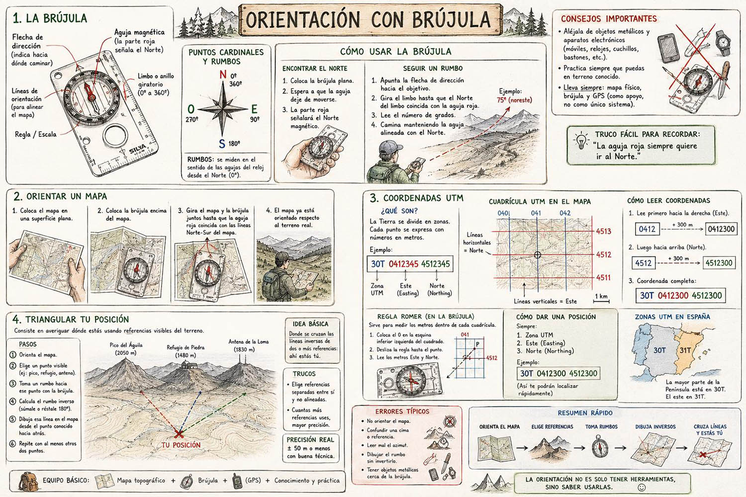 Curso orientarse con brujula